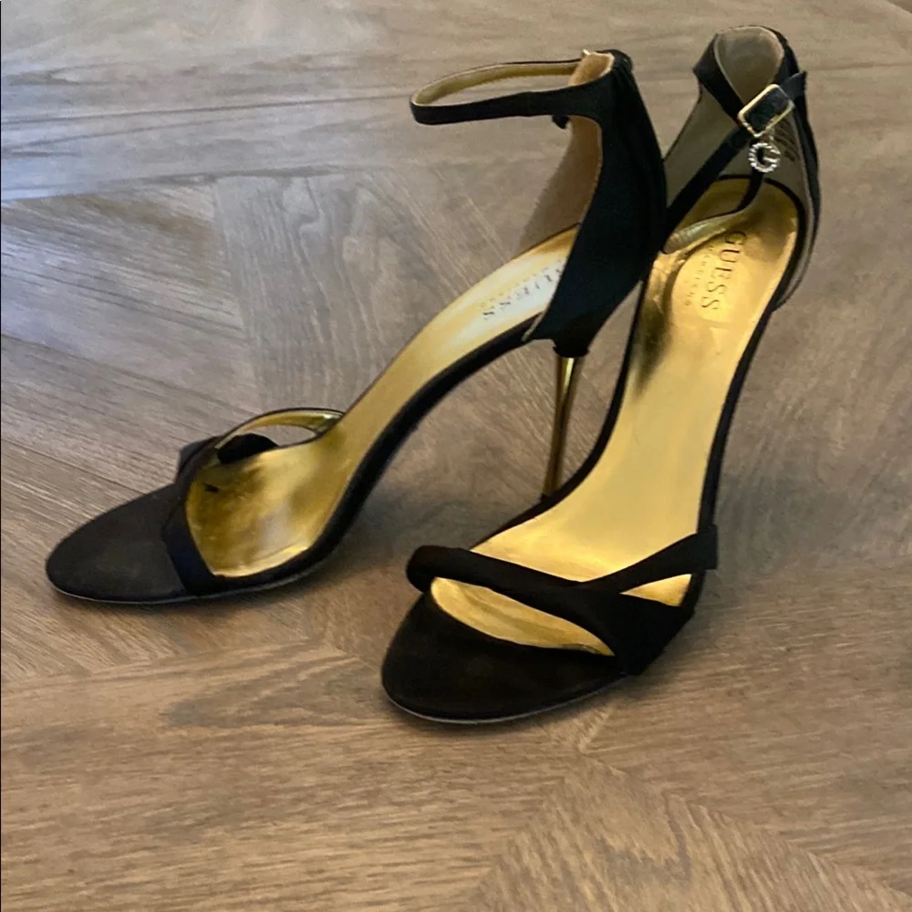 Guess Black and Gold Stiletto Heels - Picture 5 of 10